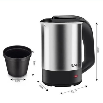 Электрочайник от 220В компактный RAF R-7887 с двумя чашками в комплекте 1000 Вт