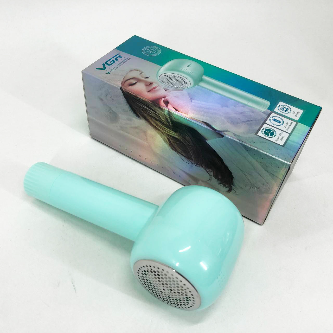 Машинка для удаления катышков VGR V-813, Машинка для стрижки катишок. Цвет: зеленый