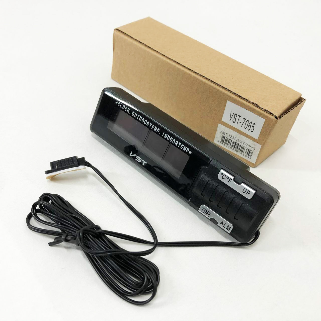 Часы-термометр VST-7065 внешний и внутренний датчик, Домашняя метеостанция с гигрометром, Цифровые часы