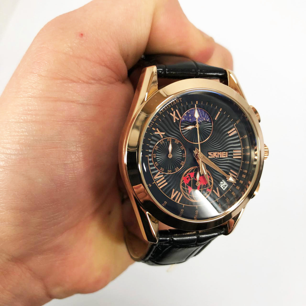 Часы наручные мужские SKMEI 9236RGBK, оригинальные мужские часы, модные мужские часы круглые