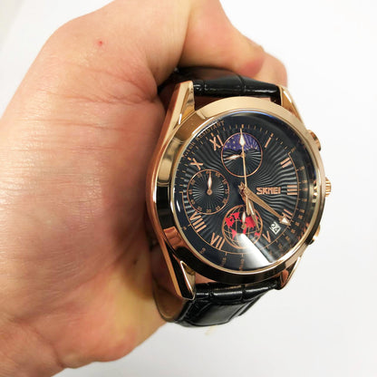 Часы наручные мужские SKMEI 9236RGBK, оригинальные мужские часы, модные мужские часы круглые