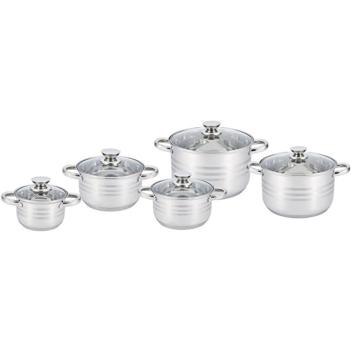 Набор кастрюль UNIQUE UN-5034 10 предметов (2,1л, 2,9л, 3,9л, 5,1л, 6,5л, с крышками)