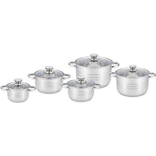 Набор кастрюль UNIQUE UN-5034 10 предметов (2,1л, 2,9л, 3,9л, 5,1л, 6,5л, с крышками)