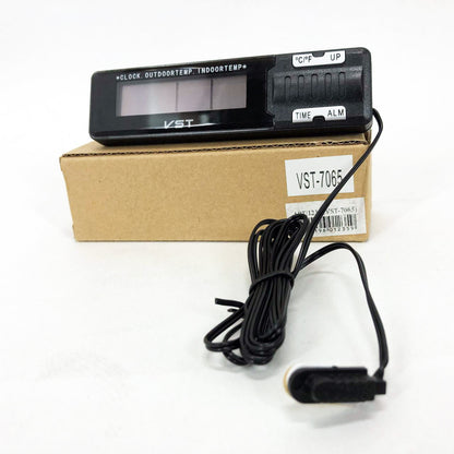 Часы-термометр VST-7065 внешний и внутренний датчик, Домашняя метеостанция с гигрометром, Цифровые часы