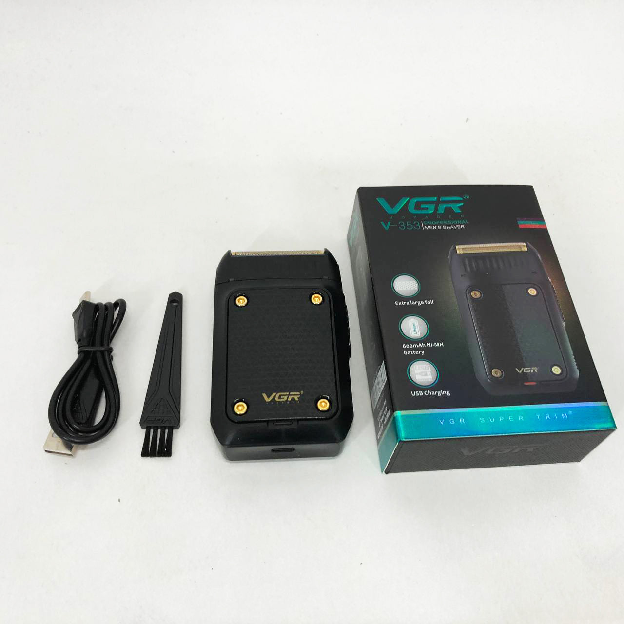 Электробритва мужская VGR V-353 профессиональная бритва шейвер для сухого бритья триммер. Цвет: черный