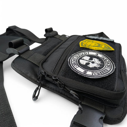 Тактична сумка нагрудна з патч-панеллю, чоловіча розвантажувальна сумка, розвантаження жилет