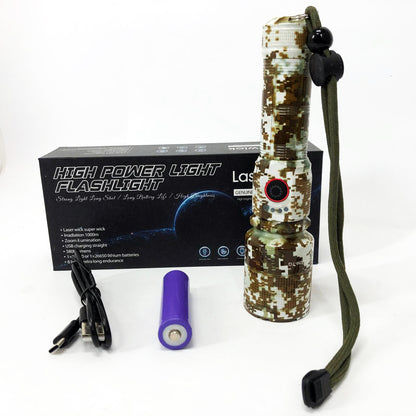 Фонарь ручной аккумуляторный PLD-AK132M Camouflage, Фонарь ручной мощный, Тактичный фонарь