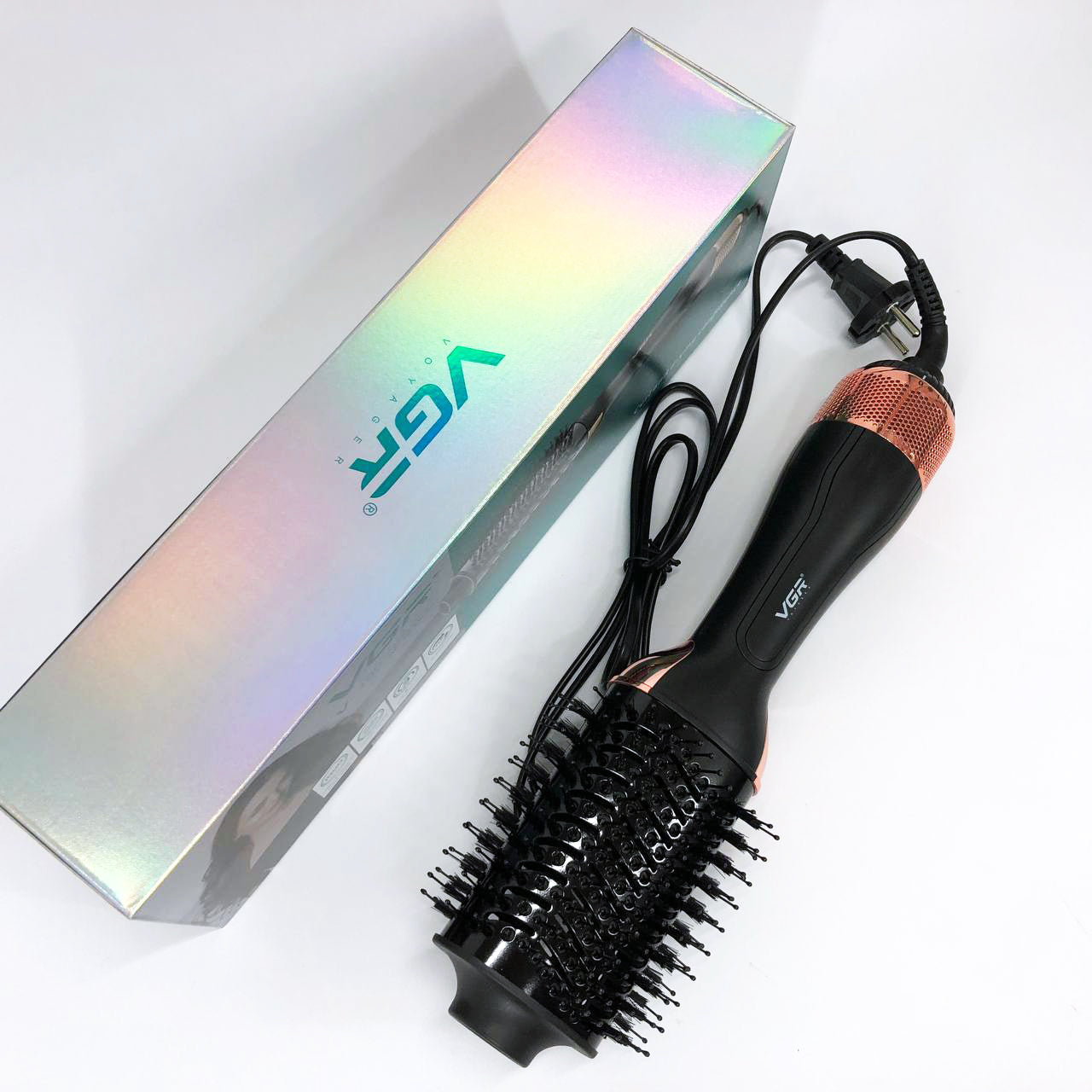 Фен-щетка волос VGR V-492 Профессиональный ионный выпрямитель,  Электрический фен для сушки волос