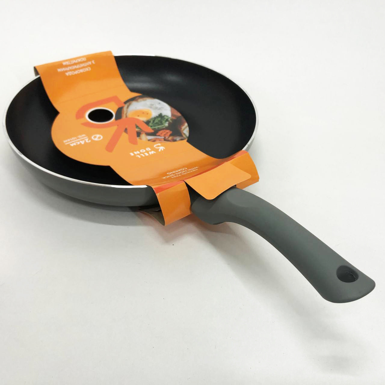 Сковорода алюминиевая 24 см WELL DONE WD-1014W индукция, антипригарная сковорода для индукционной плиты