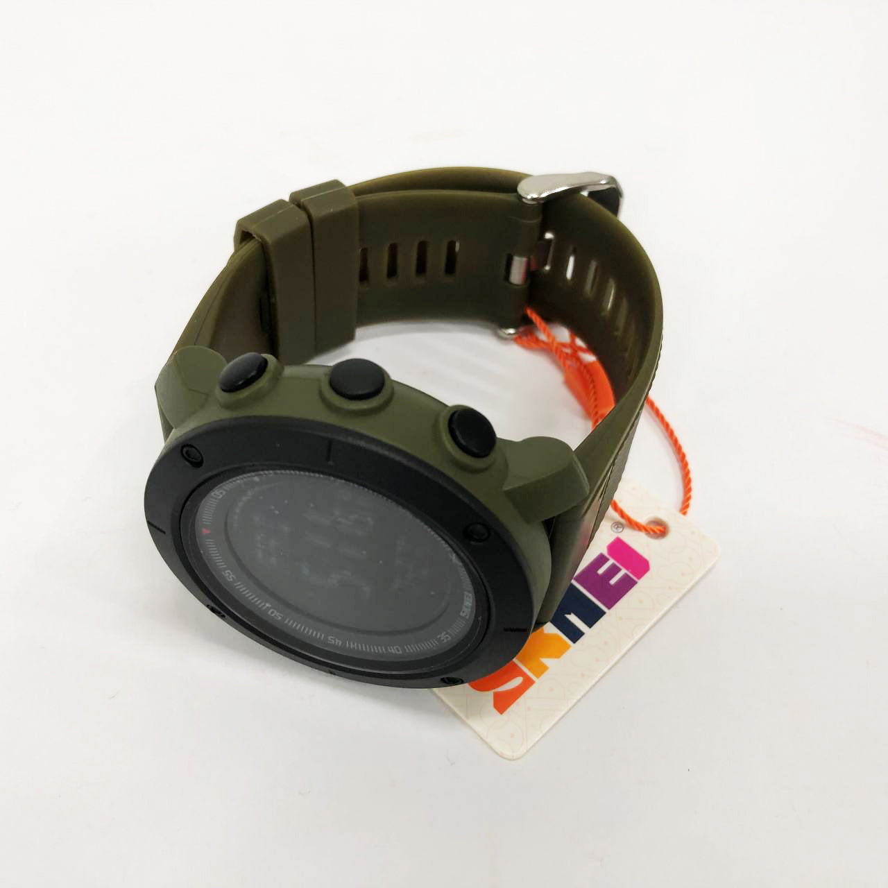 Часы наручные мужские SKMEI 2095AG, часы тактические противоударные, армейские часы. Цвет: зеленый