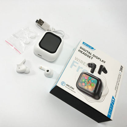 Наушники беспроводные LX-10 TWS Earbuds с LED дисплеем, Блютуз гарнитуры, Вакуумные наушники. Цвет: белый