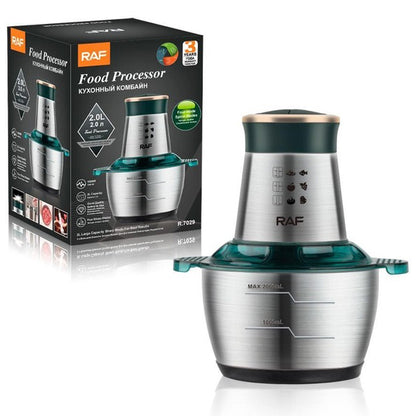 Кухонный комбайн RAF R.7029 электрический блендер измельчитель мясорубка 1000 Вт 2л, Мощный блендер