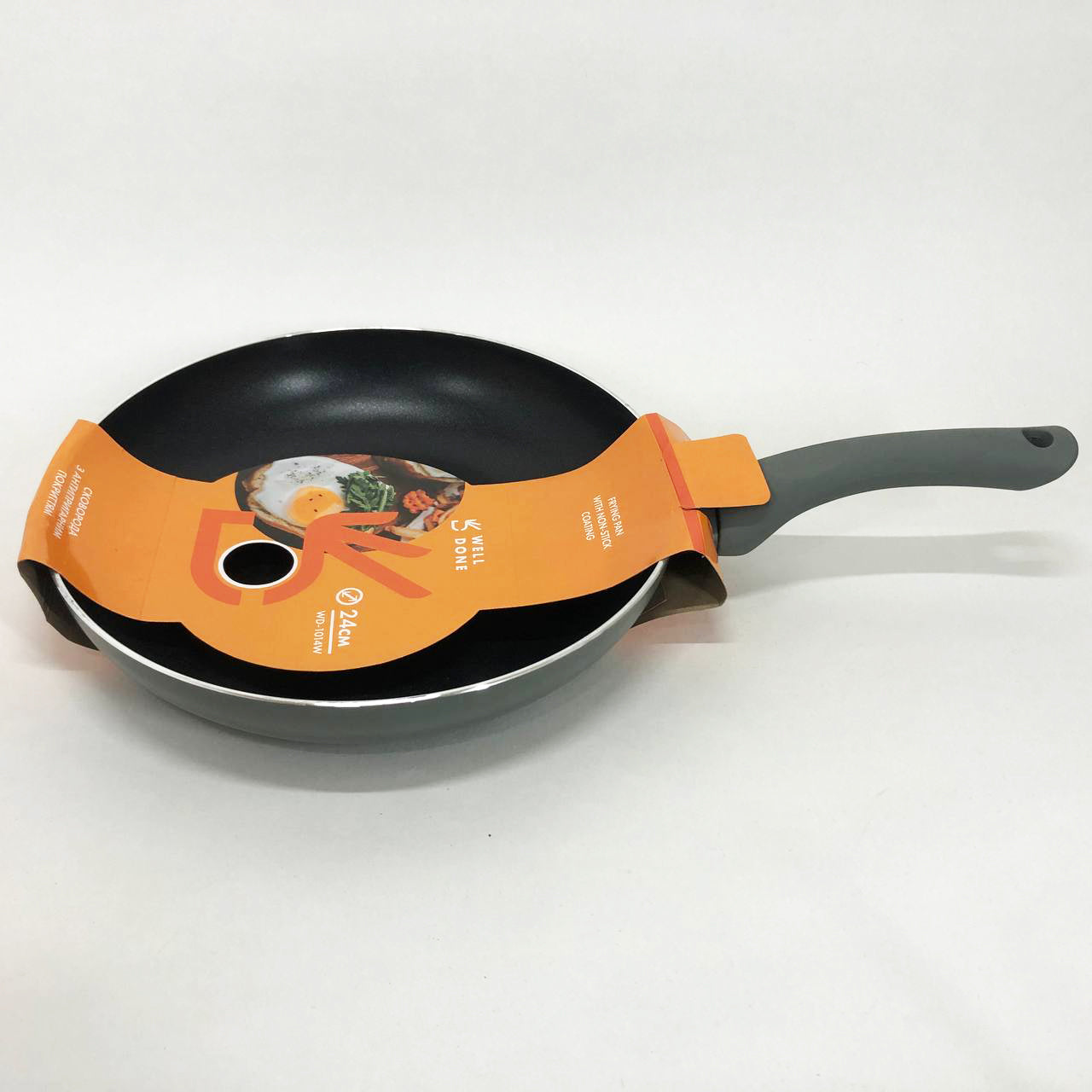 Сковорода алюминиевая 24 см WELL DONE WD-1014W индукция, антипригарная сковорода для индукционной плиты