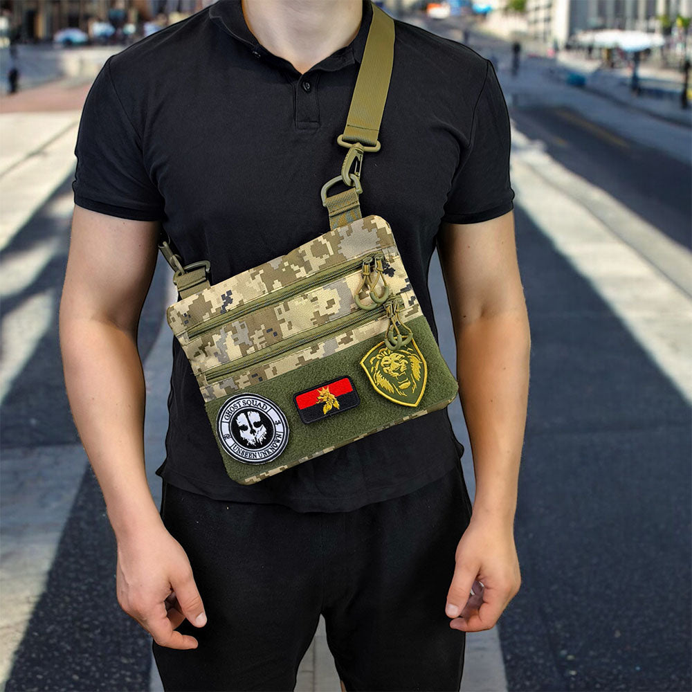 Сумка-кобура піксель камуфляж, тактична чоловіча сумка з тканини кордури AOR-1
