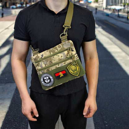 Сумка-кобура піксель камуфляж, тактична чоловіча сумка з тканини кордури AOR-1