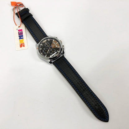 Часы наручные мужские SKMEI 9106BU, стильные классические мужские часы, часы наручные мужские стрелочные