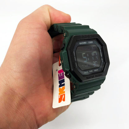 Часы наручные мужские SKMEI 1988DKGN, часы наручные электронные тактические, часы армейские оригинал