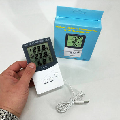 Термометр гигрометр TA 318 с выносным датчиком температуры, Домашний гигрометр комнатный