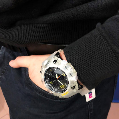 Часы наручные мужские SKMEI 1155BWT, наручные часы для военных, фирменные спортивные часы. Цвет: белый