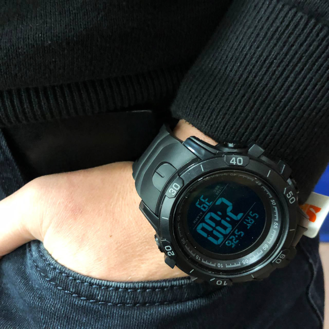 Часы наручные мужские SKMEI 1475BK BLACK, военные тактические часы. Цвет: черный