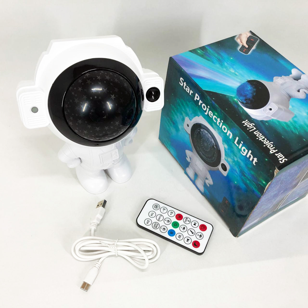 Звездный 3D проектор Astronaut, Лазерный проектор звездного неба галактики, Проектор светильник астронавт
