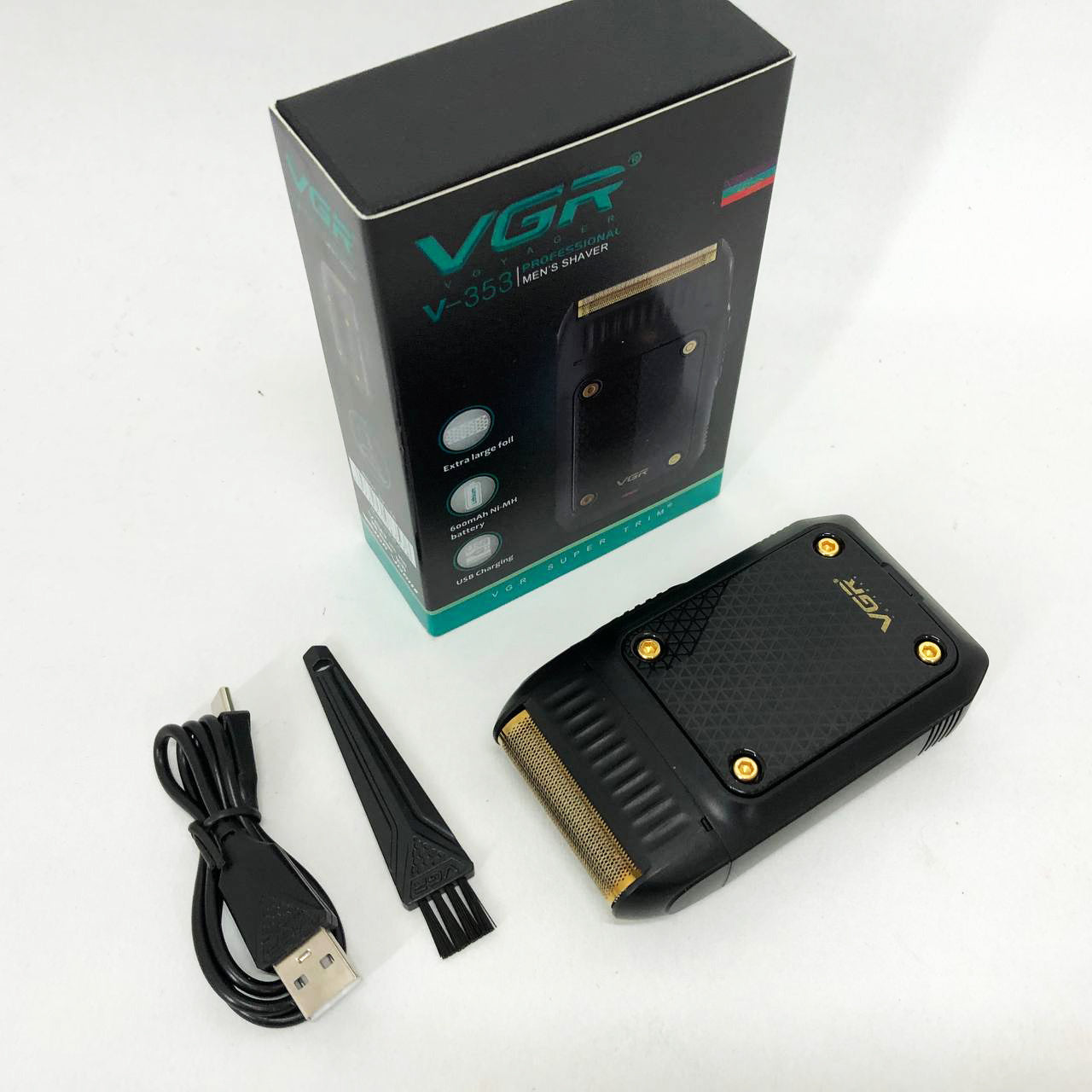 Электробритва мужская VGR V-353 профессиональная бритва шейвер для сухого бритья триммер. Цвет: черный