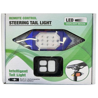 Велофонарь LY-6700 с указанием поворотов (red+yellow+blue), waterproof, Мигающий велофонарь