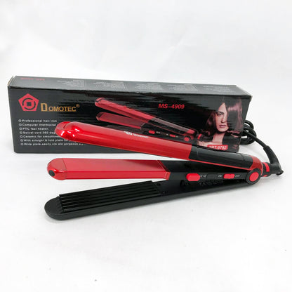 Плойка гофре 2 в 1 Domotec MS-4909, черно-красный, стайлер для завивки, стайлер для укладки