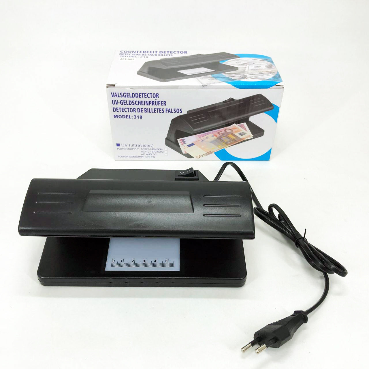 Детектор валют ультрафиолетовый Counterfeit Money Detector UV Ultraviolet Light 318