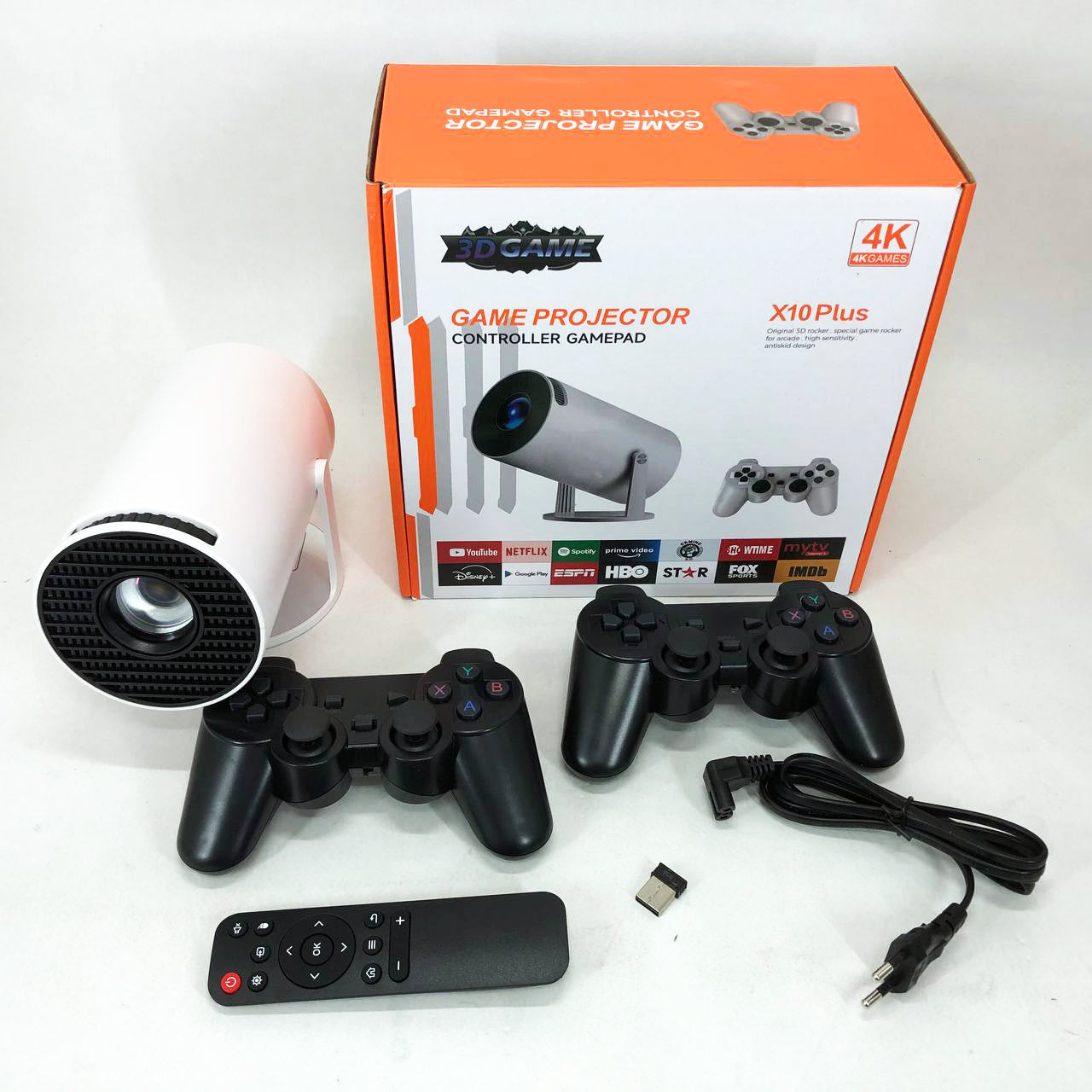 Смарт-проектор - ігрова приставка з джойстиками X10 Plus