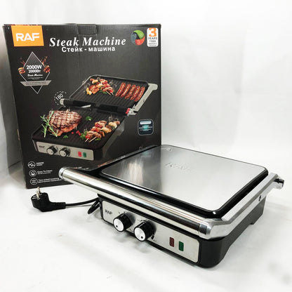 Гриль RAF R.2684 электрический, сэндвичница, с регулятором температуры и таймером 2000 Вт