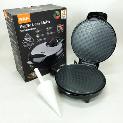 Вафельница электрическая RAF R.220, 1200 Вт с антипригарным покрытием