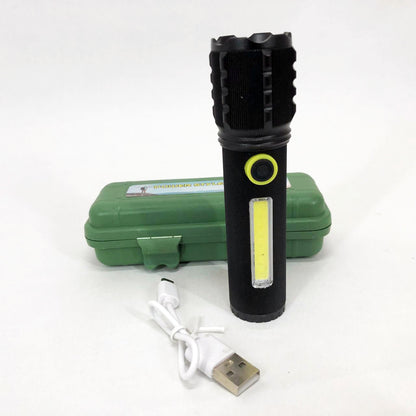 Фонарик ручной аккумуляторный C71/C81-P50-COB, Фонарик светодиодный ручной аккумуляторный портативный