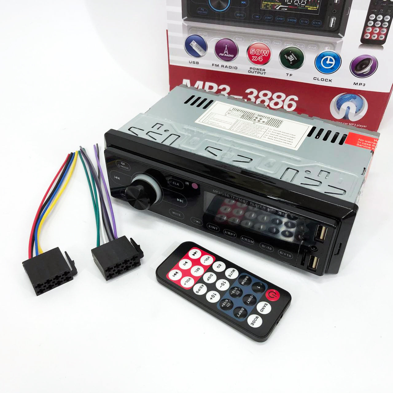 Автомагнитола с сенсорный дисплей MP3 3886 ISO 1DIN многофункциональная, Мультимедиа для автомобиля