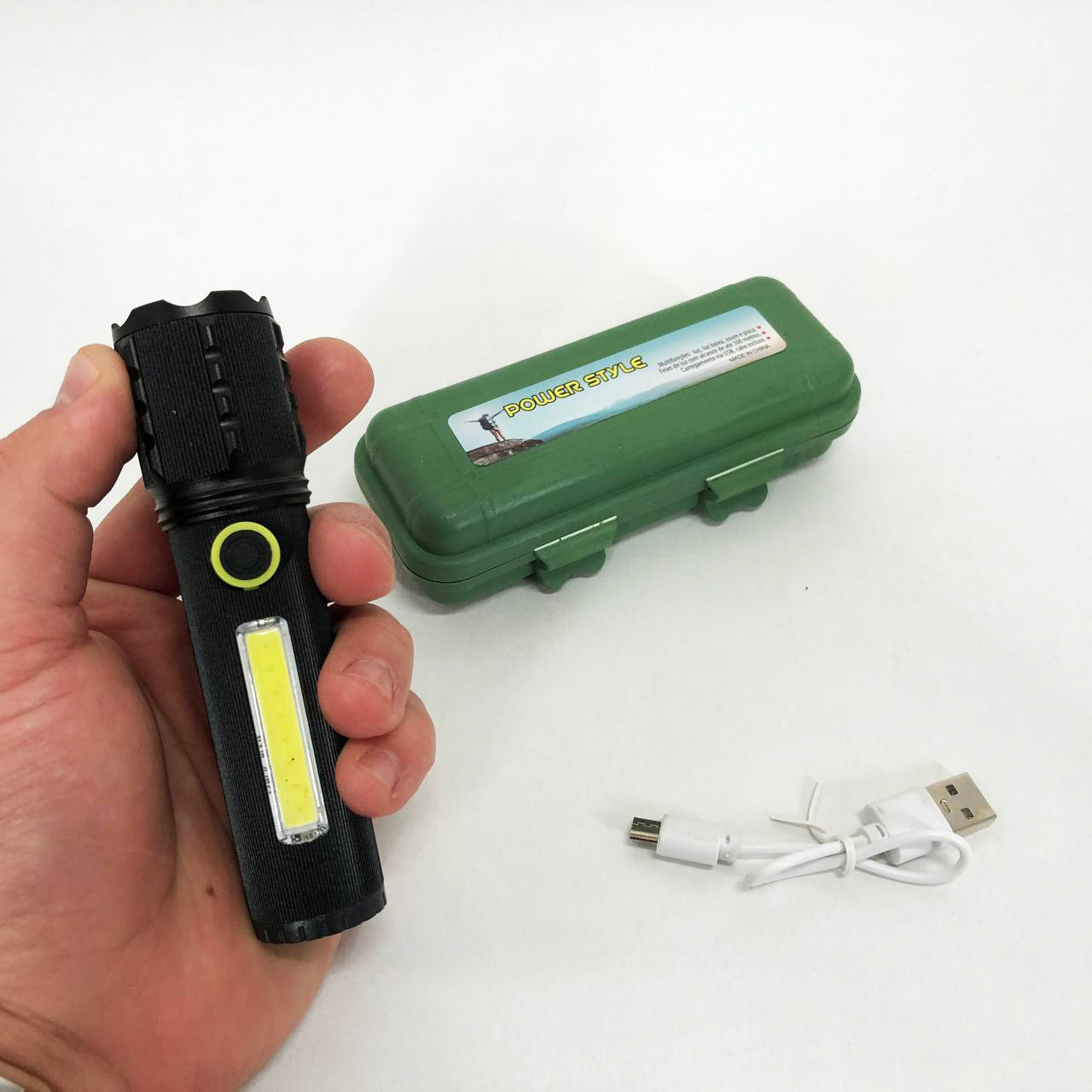 Фонарик ручной аккумуляторный C71/C81-P50-COB, Фонарик светодиодный ручной аккумуляторный портативный