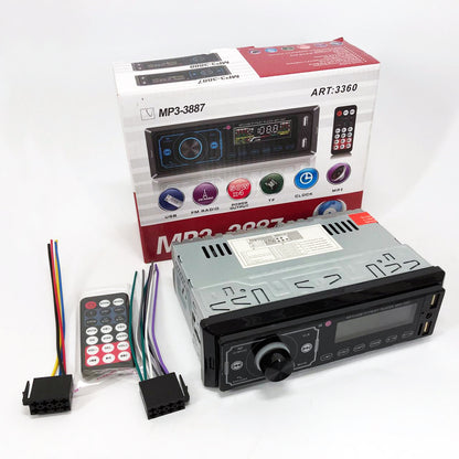 Автомагнитола MP3 3887 ISO 1DIN сенсорный дисплей LED/LCD, Автомобильная магнитола 1din штатная