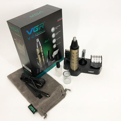 Триммер VGR 4 в 1 V-621, Мужские электробритвы для лица, Бритва для влажного удаления волос