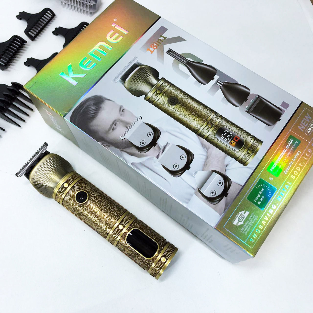 Триммер 18 в 1 Kemei KM-2313, Универсальный триммер для мужчин хорошие машинки для стрижки волос для дома