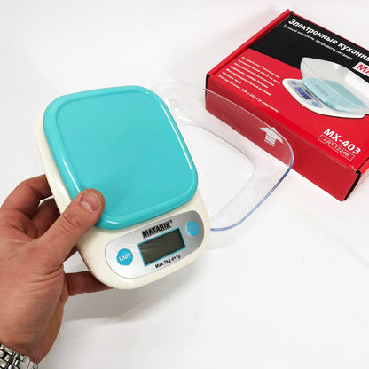 Весы кухонные MATARIX MX-403 от 1 грамма до 7кг, Кулинарные весы для взвешивания еды точные кухонные весы