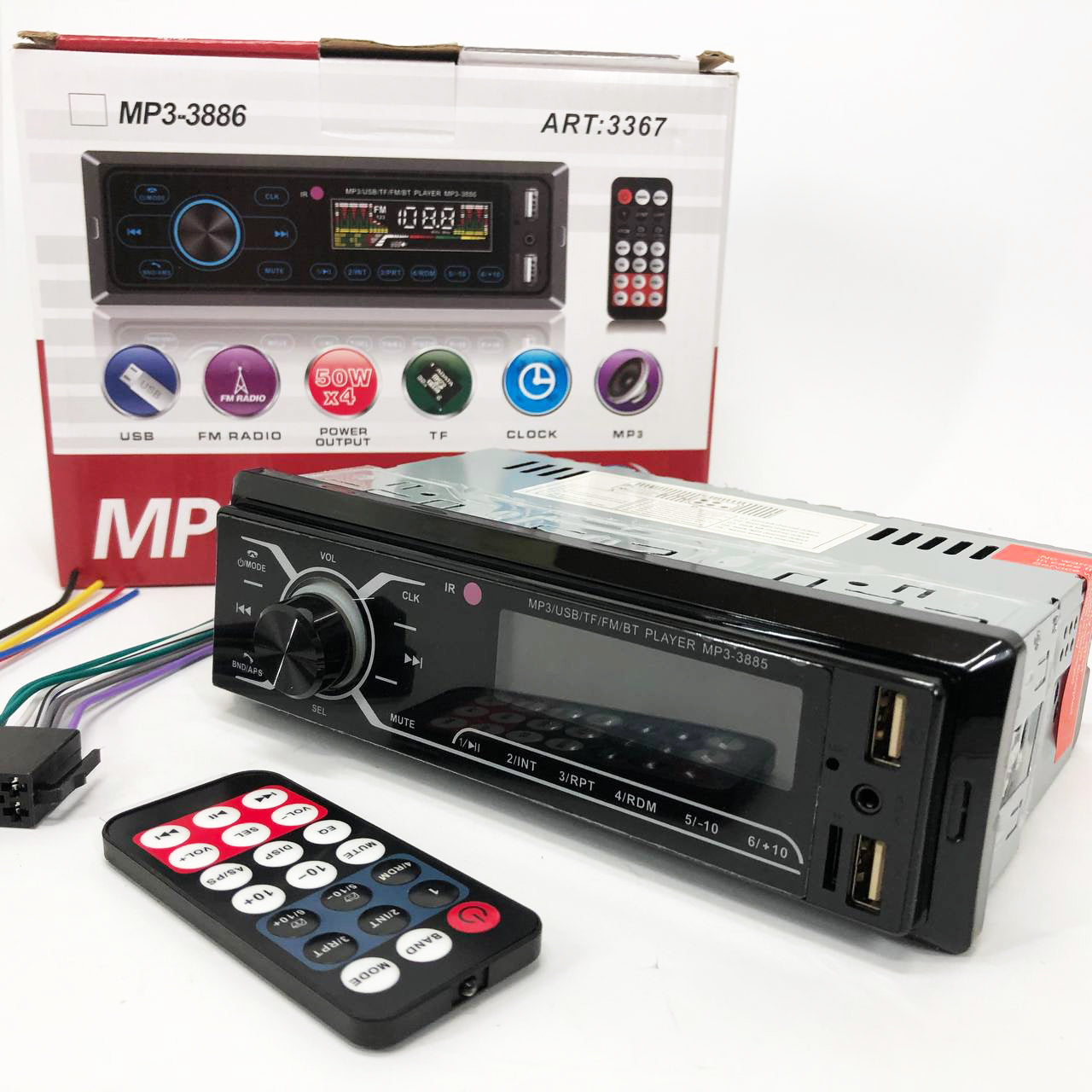 Автомобильная магнитола MP3-3885 ISO 1DIN с сенсорным дисплеем, Бюджетная автомагнитола 1 din