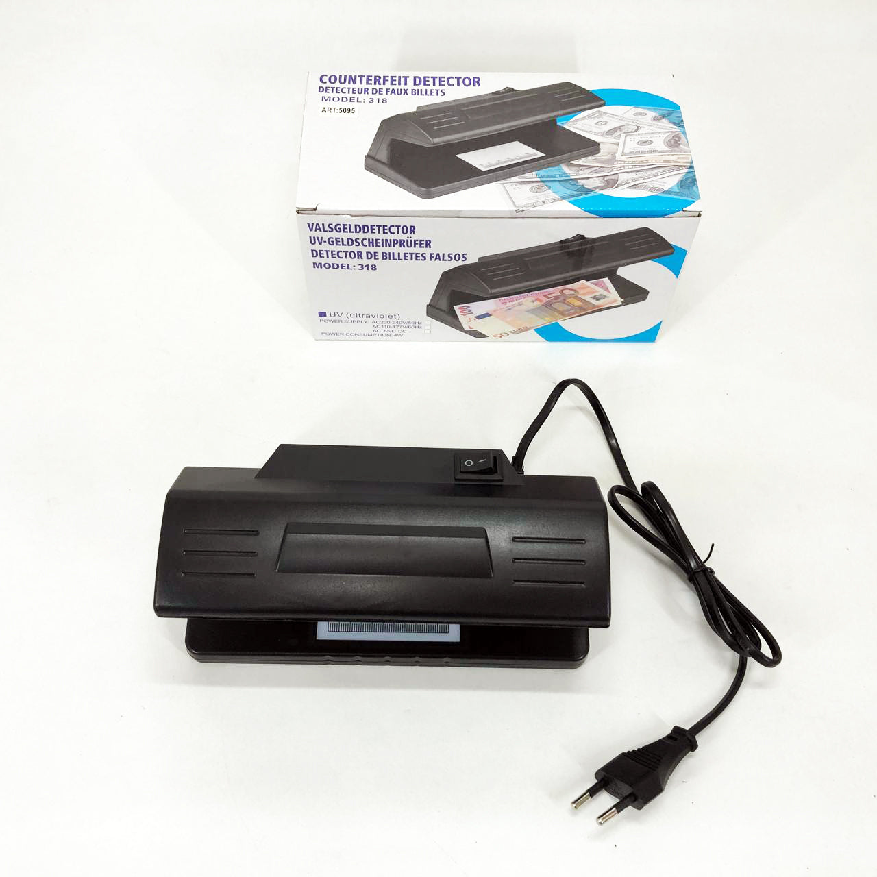 Детектор валют ультрафиолетовый Counterfeit Money Detector UV Ultraviolet Light 318