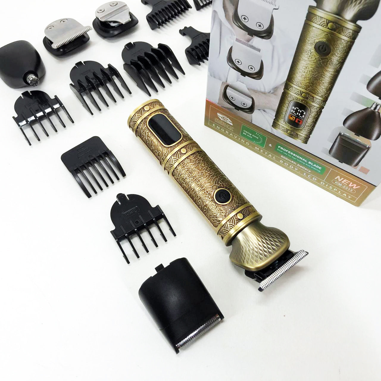 Триммер 18 в 1 Kemei KM-2313, Универсальный триммер для мужчин хорошие машинки для стрижки волос для дома