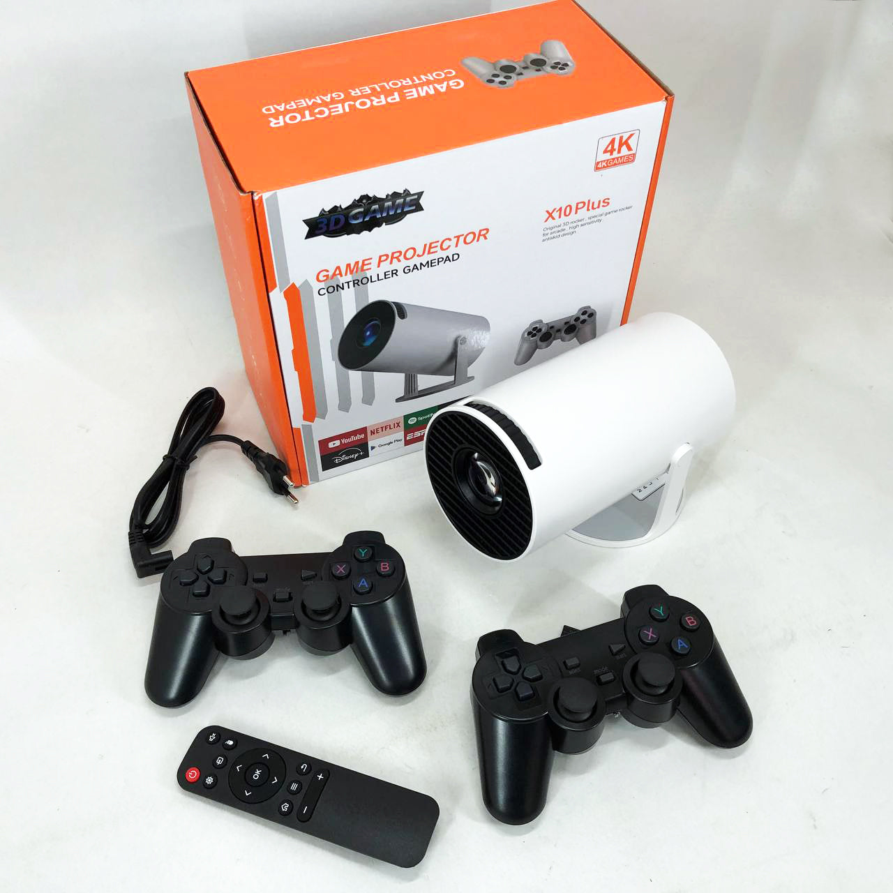 Смарт-проектор - ігрова приставка з джойстиками X10 Plus