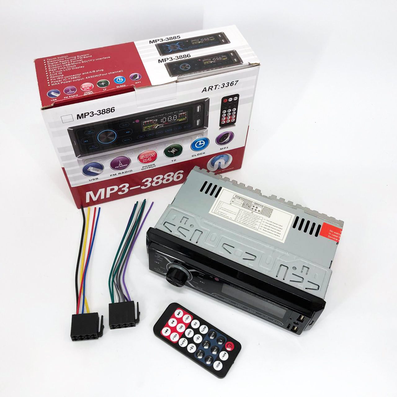 Автомобильная магнитола MP3-3885 ISO 1DIN с сенсорным дисплеем, Бюджетная автомагнитола 1 din