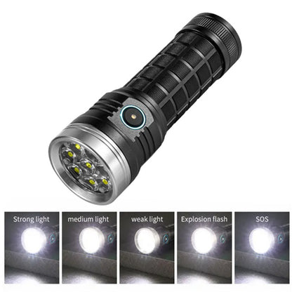 Фонарик компактный PLD W5185-8XHP360, Высококачественный фонарик, Долговечный светодиодный фонарь