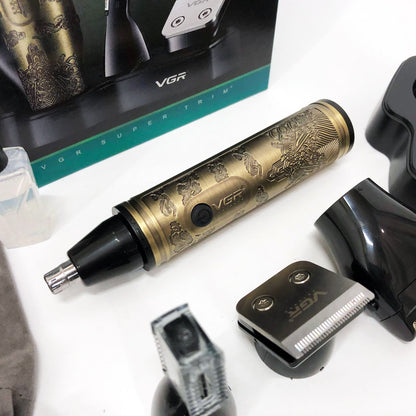 Триммер VGR 4 в 1 V-621, Мужские электробритвы для лица, Бритва для влажного удаления волос