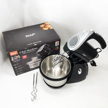 Миксер кухонный ручной RAF R.6662 с подставкой и вращающейся чашей на 3 л 5 скоростей 1000 Вт