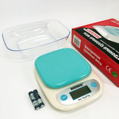 Весы кухонные MATARIX MX-403 от 1 грамма до 7кг, Кулинарные весы для взвешивания еды точные кухонные весы