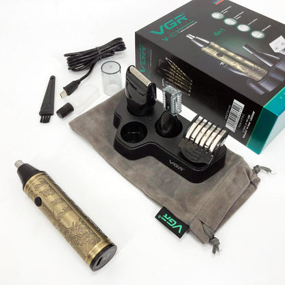 Триммер VGR 4 в 1 V-621, Мужские электробритвы для лица, Бритва для влажного удаления волос