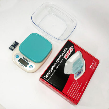 Весы кухонные MATARIX MX-403 от 1 грамма до 7кг, Кулинарные весы для взвешивания еды точные кухонные весы